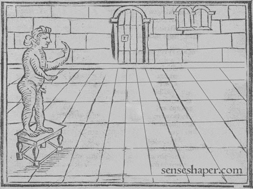 Downe proud flesh! Downe! -A senseshaper animated early modern woodcut GIF.